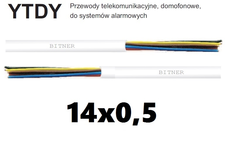 Alarmový kábel YTDY 14 × 0,5 Bitner EC-01405